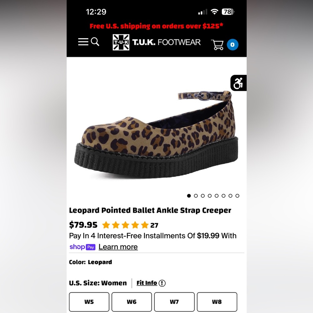 Leopard Pointed Ballet Creeper